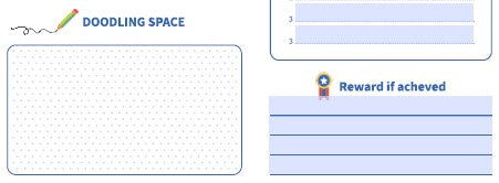 Daily Planner printable and PDF fillable with Work and Personal Task list and a new and unique Doodling Space