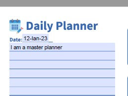 Daily Planner printable and PDF fillable with Work and Personal Task list and a new and unique Doodling Space