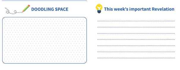 Weekly Planner printable and PDF fillable with My Quote, Week's Goal, Habit Tracking and a new and unique Doodling Space