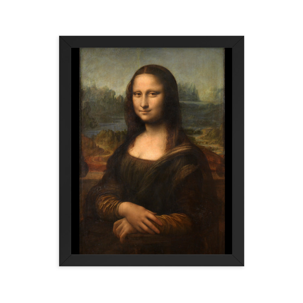 White/Black Framed Print Muse Mona Lisa Art Prints - Da Vinci Print Da Vinci Poster Mona Lisa Poster - House Art Prints, Room Art Prints, Office Art Prints, Living Room Art Prints