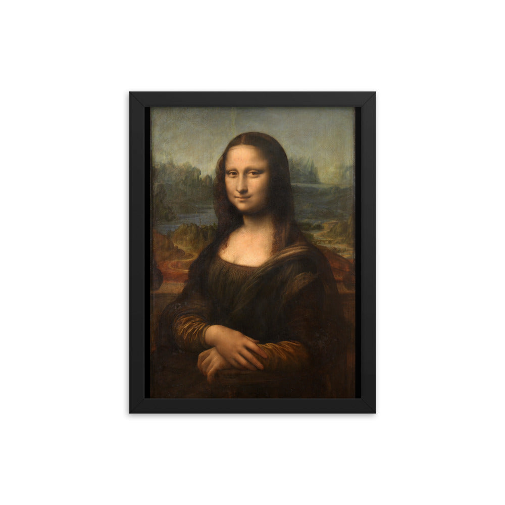 White/Black Framed Print Muse Mona Lisa Art Prints - Da Vinci Print Da Vinci Poster Mona Lisa Poster - House Art Prints, Room Art Prints, Office Art Prints, Living Room Art Prints