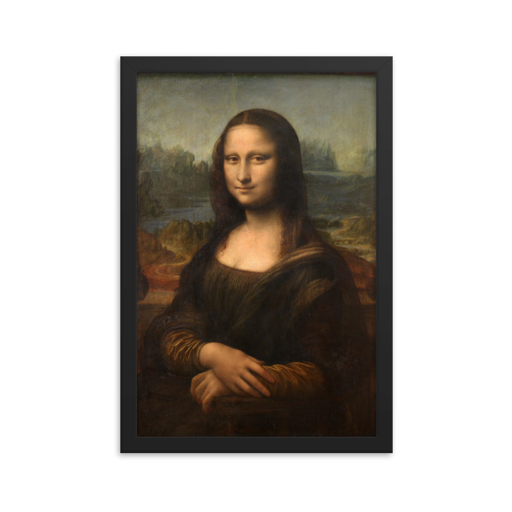 White/Black Framed Print Muse Mona Lisa Art Prints - Da Vinci Print Da Vinci Poster Mona Lisa Poster - House Art Prints, Room Art Prints, Office Art Prints, Living Room Art Prints