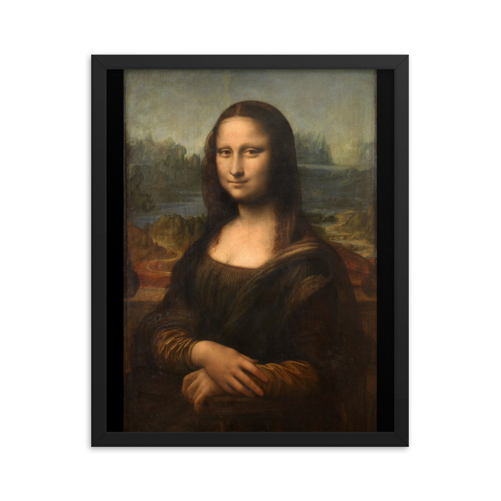 White/Black Framed Print Muse Mona Lisa Art Prints - Da Vinci Print Da Vinci Poster Mona Lisa Poster - House Art Prints, Room Art Prints, Office Art Prints, Living Room Art Prints