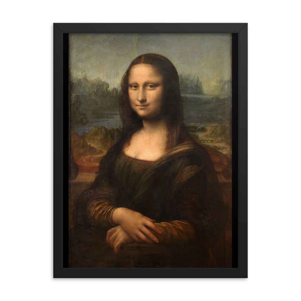 White/Black Framed Print Muse Mona Lisa Art Prints - Da Vinci Print Da Vinci Poster Mona Lisa Poster - House Art Prints, Room Art Prints, Office Art Prints, Living Room Art Prints