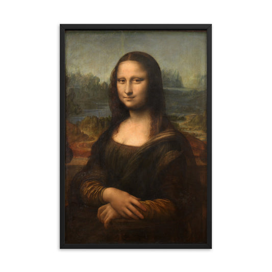 White/Black Framed Print Muse Mona Lisa Art Prints - Da Vinci Print Da Vinci Poster Mona Lisa Poster - House Art Prints, Room Art Prints, Office Art Prints, Living Room Art Prints