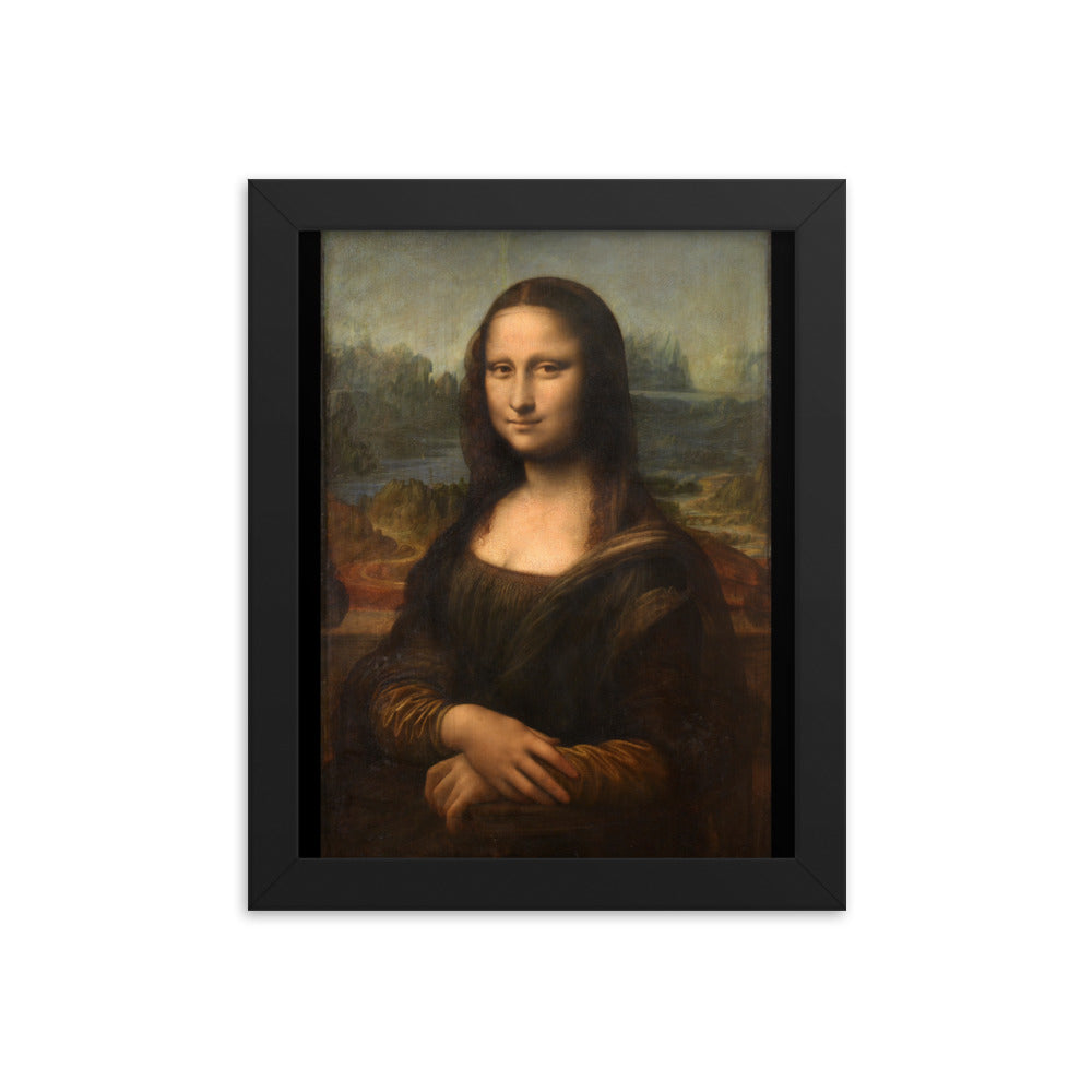 White/Black Framed Print Muse Mona Lisa Art Prints - Da Vinci Print Da Vinci Poster Mona Lisa Poster - House Art Prints, Room Art Prints, Office Art Prints, Living Room Art Prints