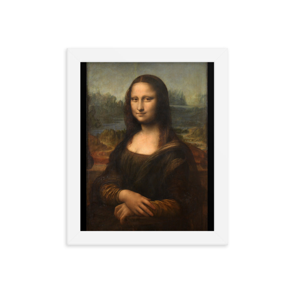 White/Black Framed Print Muse Mona Lisa Art Prints - Da Vinci Print Da Vinci Poster Mona Lisa Poster - House Art Prints, Room Art Prints, Office Art Prints, Living Room Art Prints